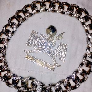 Never broke again cuban link chain & pendant